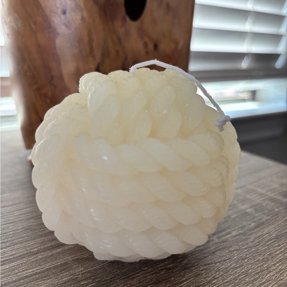 Cream Rope Knot Decorative Ball